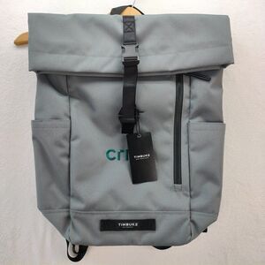 TIMBUK2 Backpack Tuck Pack Gray Nylon Roll Top Travel Computer Messanger Bag NWT